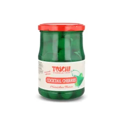 Toschi Italian Ingredients|Baking Ingredients^Green Cocktail Cherries, 630g