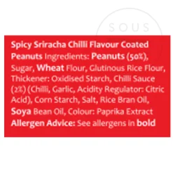Tropical Sun Ingredients Brands|Snacks^Crunchy Sriracha Peanuts, 140g