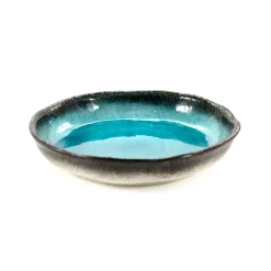 Kiji Stoneware & Ceramics Japanese Ingredients|Japanese Tableware^Turquoise Large Round Dish, 21.5cm dia x 4cm high