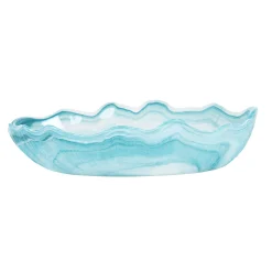 Turkish Tableware Tableware Brands|Crockery & Dinnerware^Turquoise Marble Glass Bowl, 21x14cm