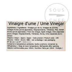 Oochi Ingredients Brands|Japanese Ingredients^Ume Drinking Vinegar, 720ml