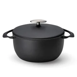 Unilloy Japanese Ingredients|Pots & Pans^Black Japanese Lightweight Cast Iron Dutch Oven, 22cm