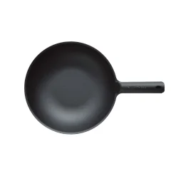 Unilloy Japanese Ingredients|Pots & Pans^Black Japanese Lightweight Cast Iron Wok, 31cm