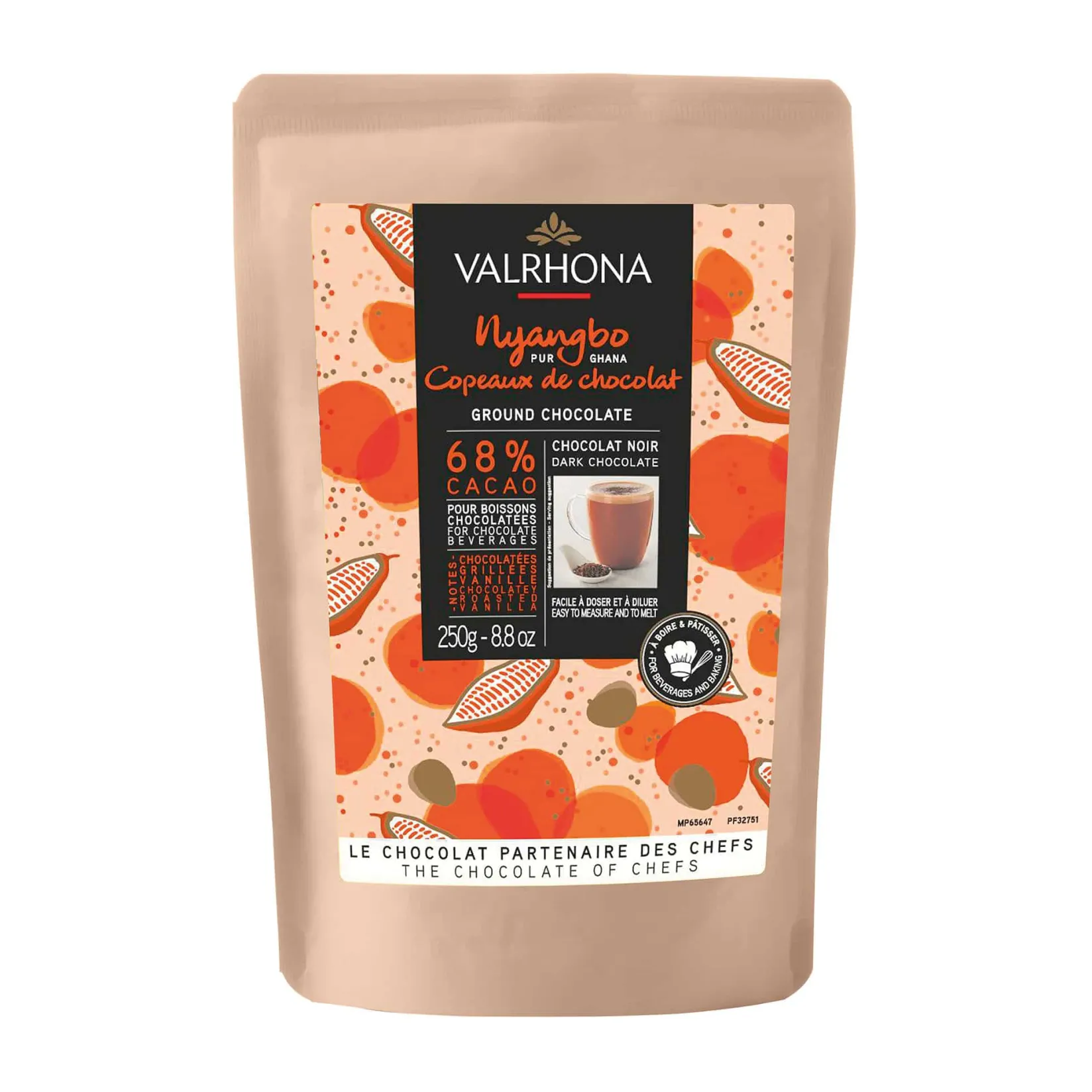 Valrhona Ingredients Brands|French Ingredients^Nyangbo Ground Chocolate, 250g