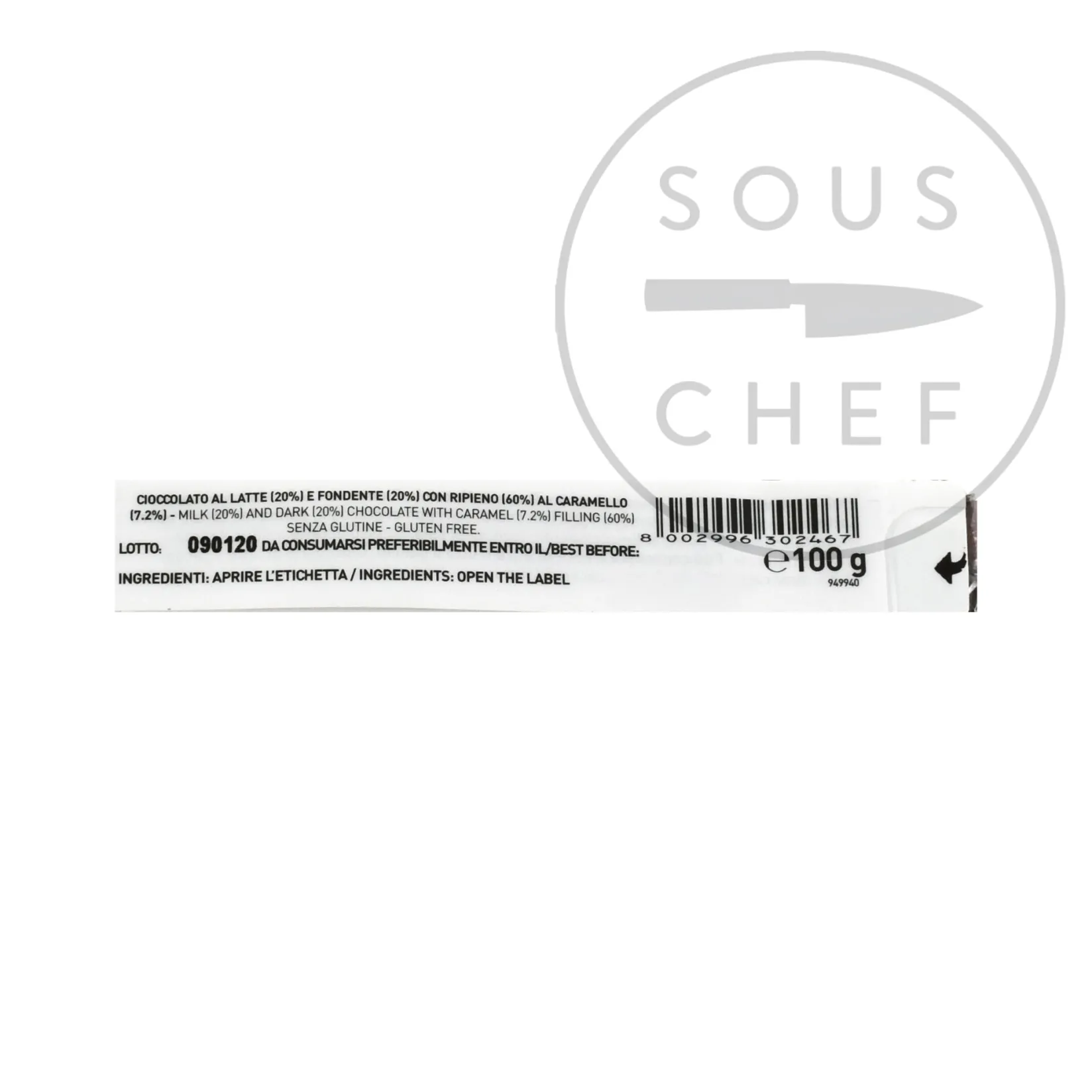 Venchi Ingredients Brands|Italian Ingredients^Nougatine Chocolate, Cigar 100g