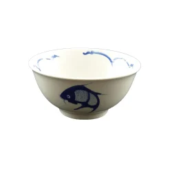 Chinese Tableware Tableware Brands|Chinese Ingredients^White & Blue Carp Rice Bowl, 11.5cm
