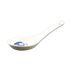 Chinese Tableware Chinese Ingredients|Kitchen Tools & Utensils^White & Blue Carp Rice Spoon, 13cm