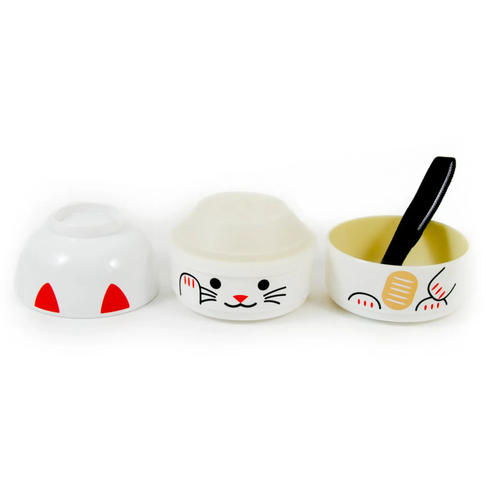 Hakoya Tableware Brands|Japanese Ingredients^White Manekineko Bento Box, 640ml