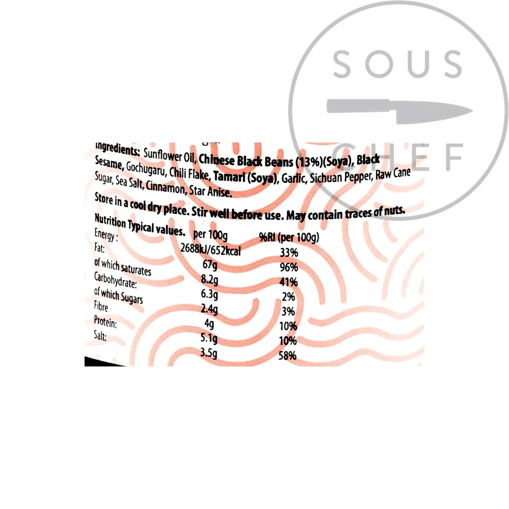 White Mausu Japanese Ingredients|Chinese Ingredients^Black Bean Rayu, 240g