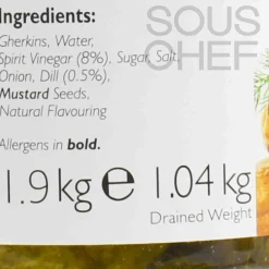 Opies Ingredients Brands|Vegetables^Whole Gherkins with Dill in Sweet Vinegar, 1.9kg