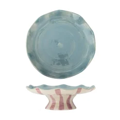 Bloomingville Tableware Brands^Willa Lilac Stripe Cake Tray, 28cm