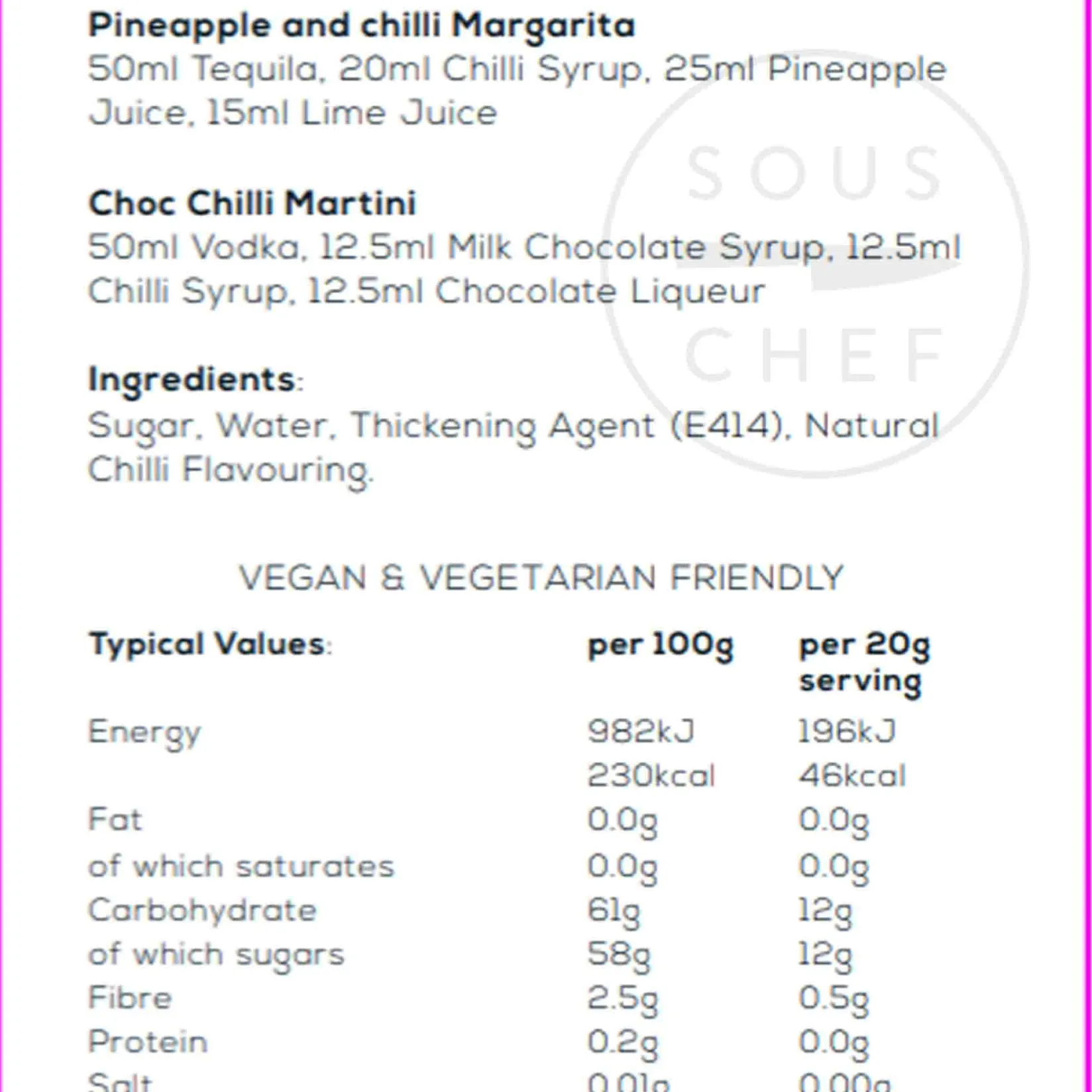 William Fox Ingredients Brands|Made In The Uk^Premium Chilli Syrup, 750ml
