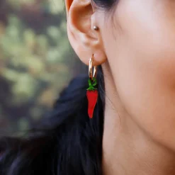 Wolf & Moon Tableware Brands^Chilli Pepper Hoop Earrings