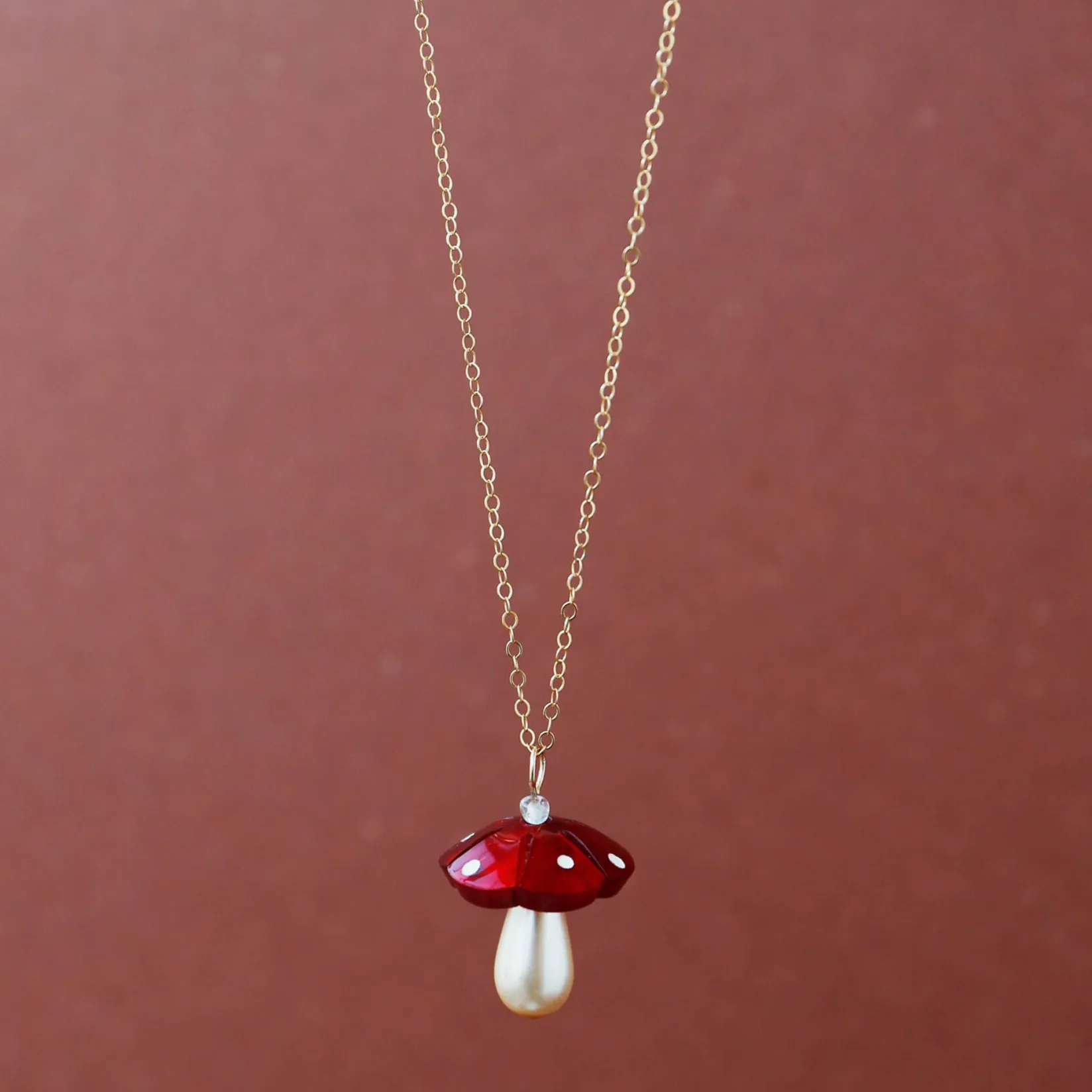 Wolf & Moon Tableware Brands^Red Mushroom Necklace