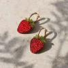 Wolf & Moon Tableware Brands^Strawberry Hoop Earrings