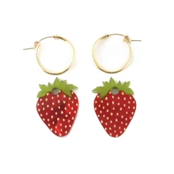 Wolf & Moon Tableware Brands^Strawberry Hoop Earrings