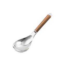 Suncraft Cutlery|Tableware Brands^Wood Handle Stainless Steel Serving Spoon