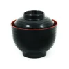 R&B Tableware Brands|Japanese Ingredients^5x Melamine Red & Black Miso Soup Bowl, 10cm