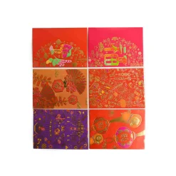 Interlink Direct Chinese Ingredients^6x Small Purple & Red Envelopes