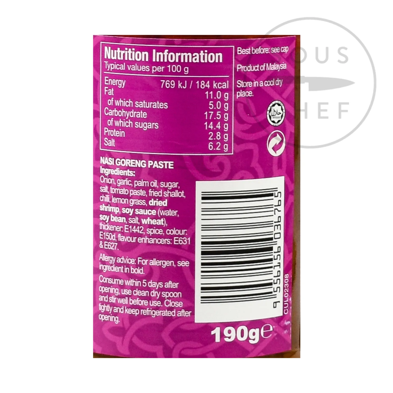 Yeo's Ingredients Brands|Southeast Asian Ingredients^Nasi Goreng Paste, 190g