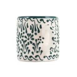 El Boyali Seramikler Tableware Brands^Yesil Ve Beyaz Boyali Coffee Cup, 140ml