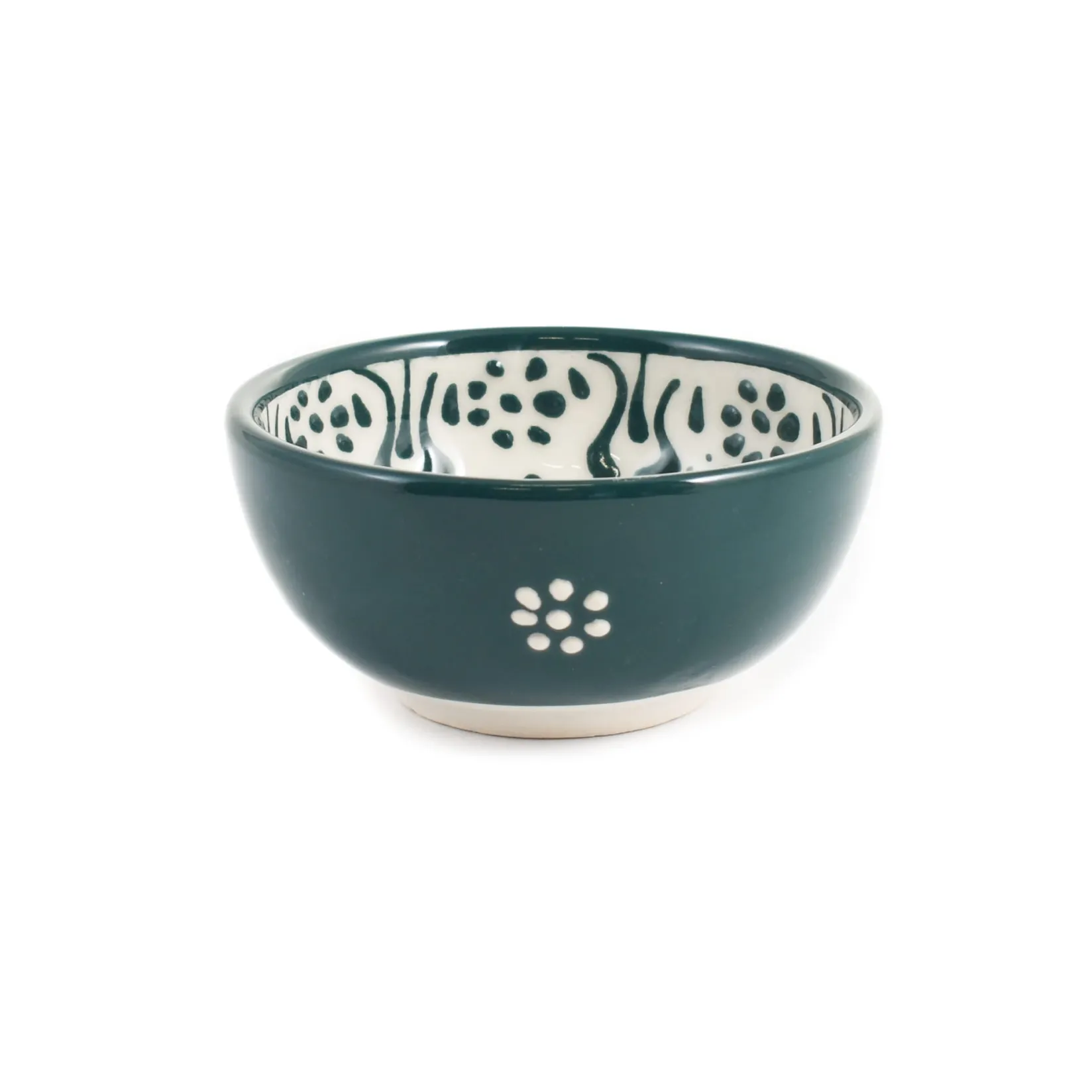 El Boyali Seramikler Tableware Brands|Crockery & Dinnerware^Yesil Ve Beyaz Boyali Dipping Bowl, 9.5cm