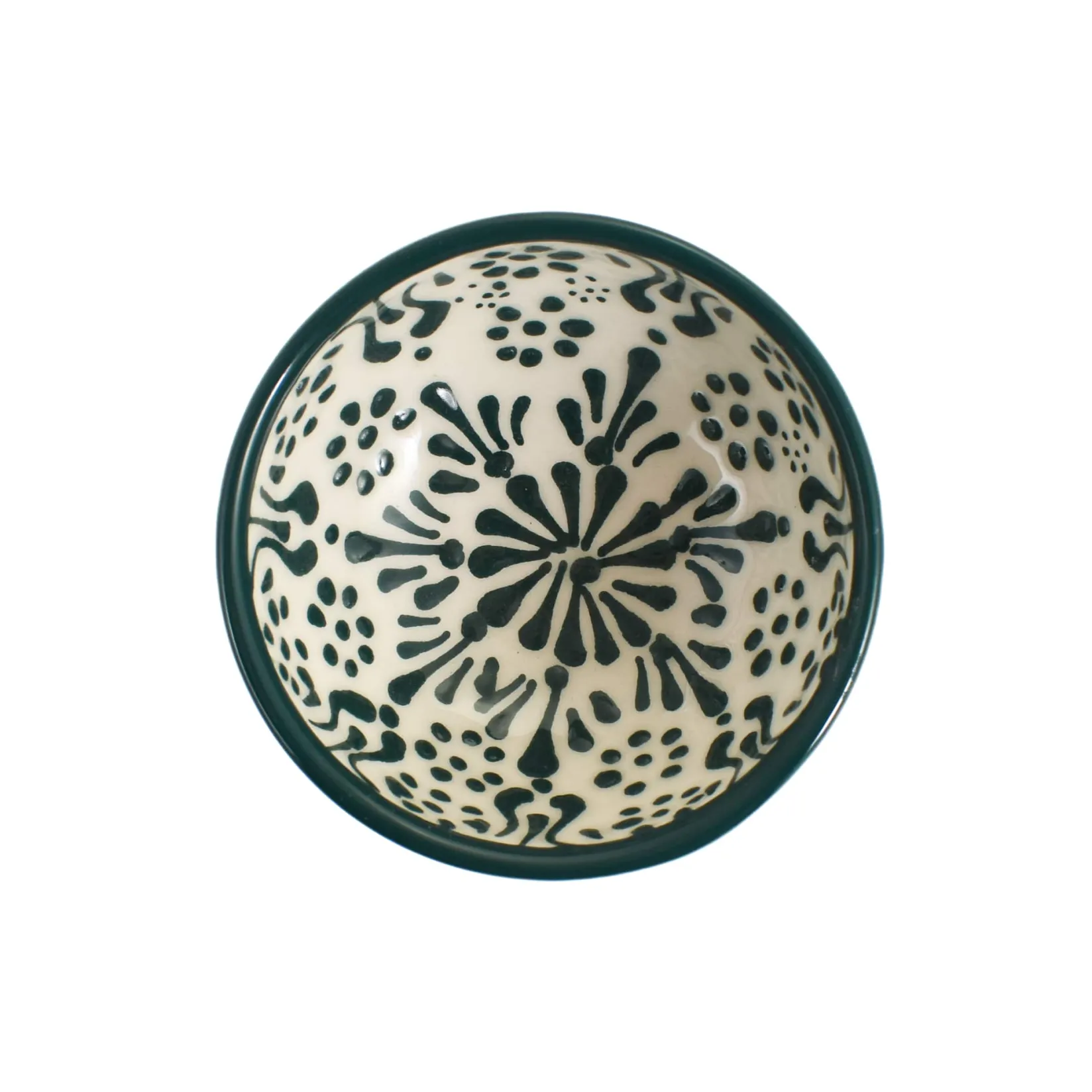 El Boyali Seramikler Tableware Brands|Crockery & Dinnerware^Yesil Ve Beyaz Boyali Dipping Bowl, 9.5cm