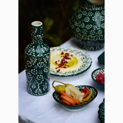 El Boyali Seramikler Tableware Brands|Jugs & Bottles^Yesil Ve Beyaz Boyali Oil Bottle, 395ml