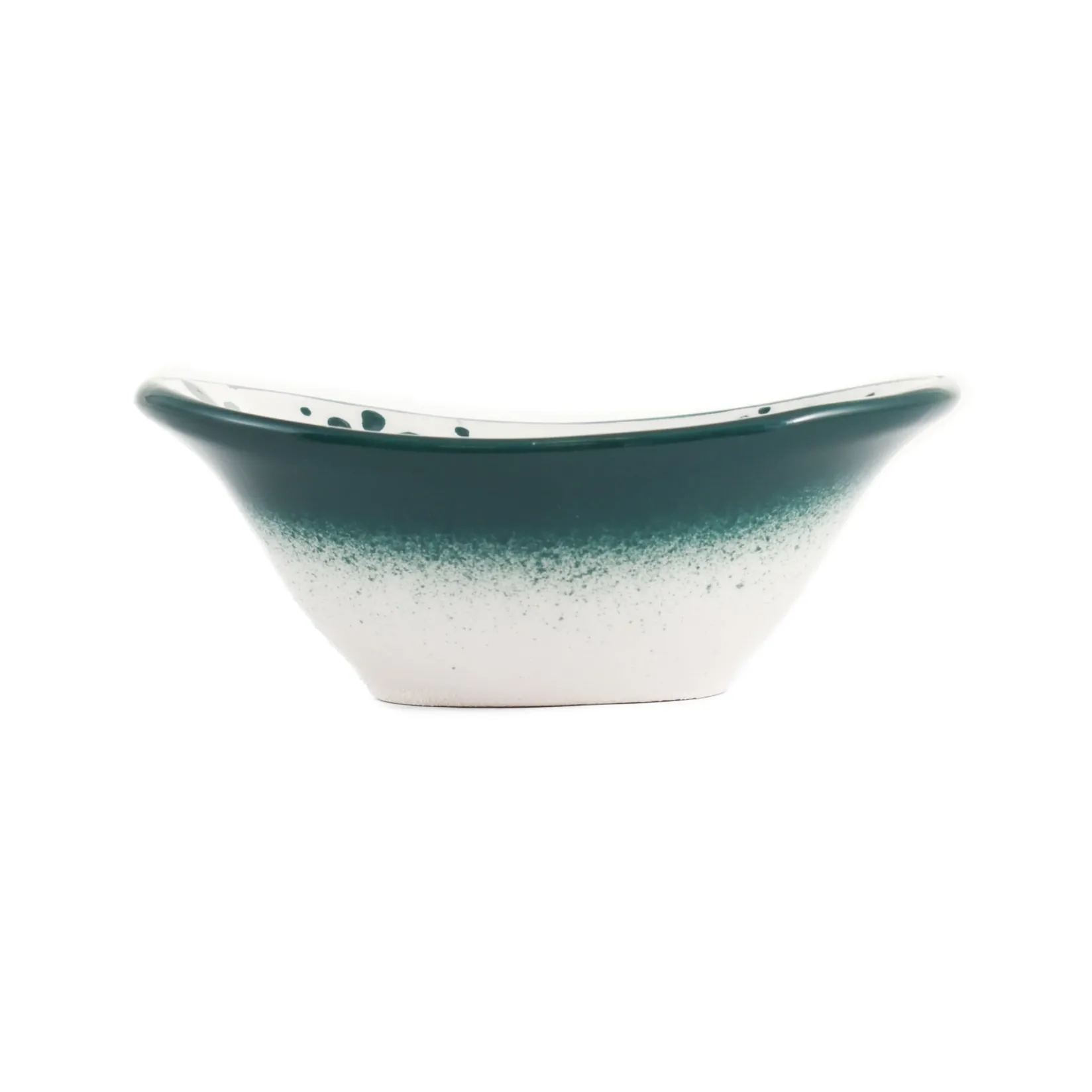 El Boyali Seramikler Tableware Brands|Crockery & Dinnerware^Yesil Ve Beyaz Boyali Oval Bowl, 10.5cm