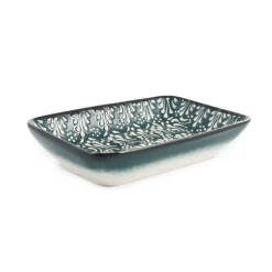 El Boyali Seramikler Tableware Brands|Serveware^Yesil Ve Beyaz Boyali Rectangular Serving Dish, 16x11.5cm