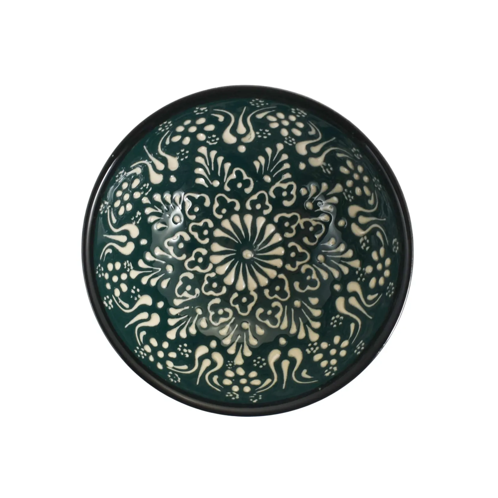 El Boyali Seramikler Tableware Brands|Crockery & Dinnerware^Yesil Ve Beyaz Boyali Sauce Dish, 12cm