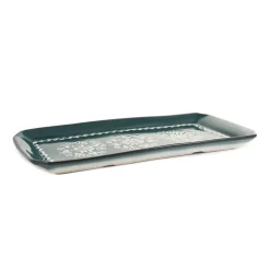 El Boyali Seramikler Tableware Brands|Serveware^Yesil Ve Beyaz Boyali Serving Tray, 34x16.5cm