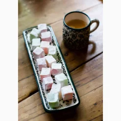 El Boyali Seramikler Tableware Brands|Serveware^Yesil Ve Beyaz Boyali Serving Tray, 26.5x8cm