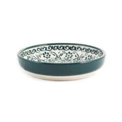 El Boyali Seramikler Tableware Brands|Crockery & Dinnerware^Yesil Ve Beyaz Boyali Shallow Bowl, 16cm