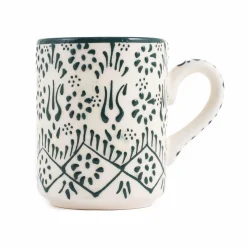 El Boyali Seramikler Tableware Brands^Yesil Ve Beyaz Boyali Straight Mug, 325ml