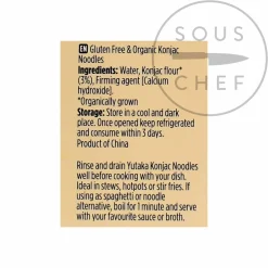 Yutaka Ingredients Brands|Japanese Ingredients^Organic Konjac Noodles, 200g