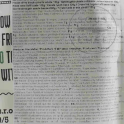 ZingyZoo Ingredients Brands|Baking Ingredients^Freeze Dried Blackcurrant Whole, 100g